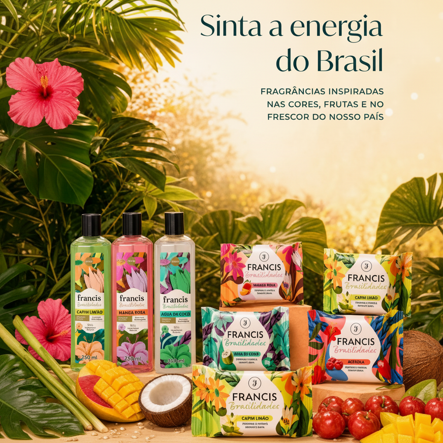 A Magia das Cores e Aromas: Uma Viagem Sensorial pela Linha Francis Brasilidades