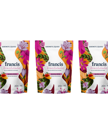 Kit Refil Sabonete Líquido Francis Brasilidades Manga Rosa