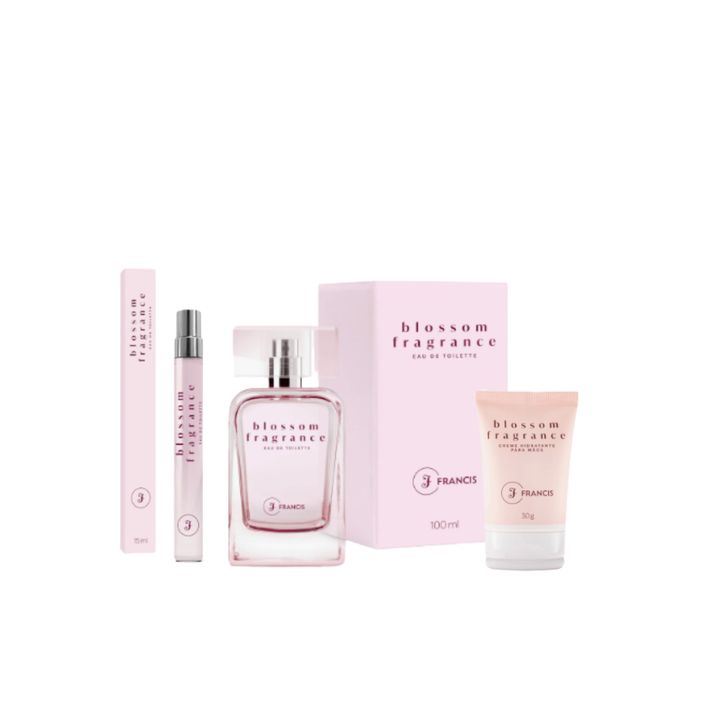 Kit Francis Blossom Perfume e Hidratante para Bolsa