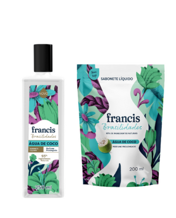 Kit Sabonete Líquido & Refil Francis Brasilidades Água de Coco