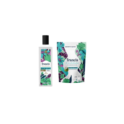 Kit Sabonete Líquido & Refil Francis Brasilidades Água de Coco
