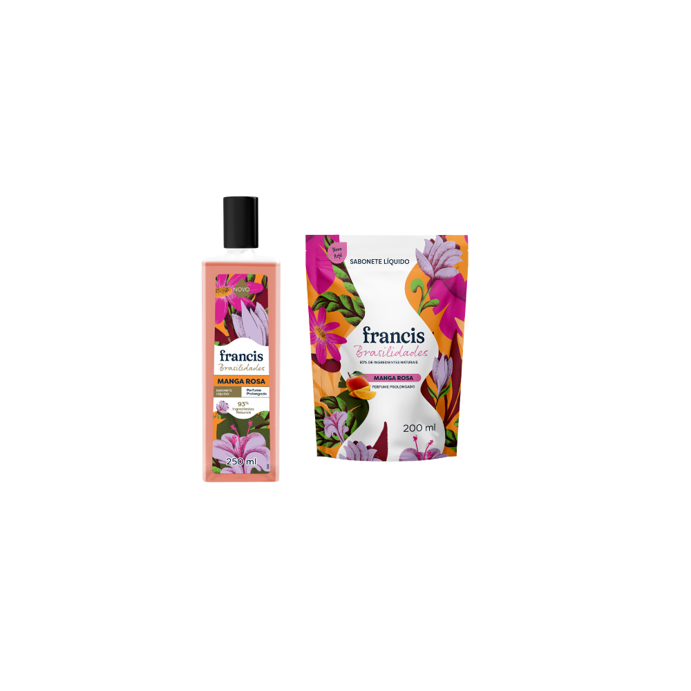 Kit Sabonete Líquido & Refil Francis Brasilidades Manga Rosa