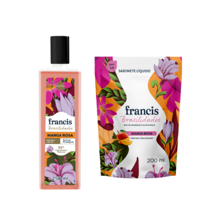 Kit Sabonete Líquido & Refil Francis Brasilidades Manga Rosa