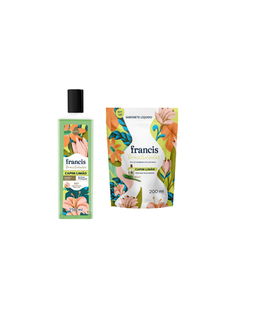 Kit Sabonete Líquido & Refil Francis Brasilidades Capim Limão