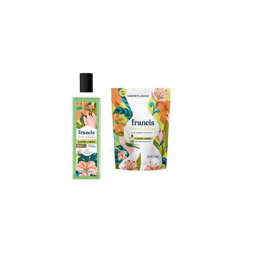 Kit Sabonete Líquido & Refil Francis Brasilidades Capim Limão