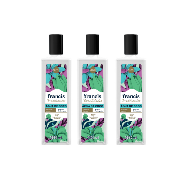 Kit Sabonetes Liquido Francis Brasilidades Água de Coco