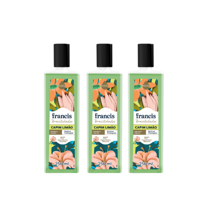 Kit Sabonetes Liquido Francis Brasilidades Capim Limão