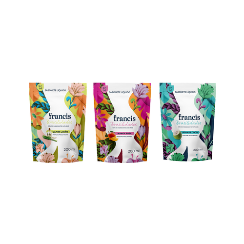 Kit Refil Sabonetes Liquido Francis Brasilidades
