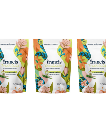 Kit Refil Sabonete Líquido Francis Brasilidades Capim Limão