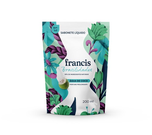 Sabonete Líquido Francis Brasilidades Água de Coco Refil 200ml