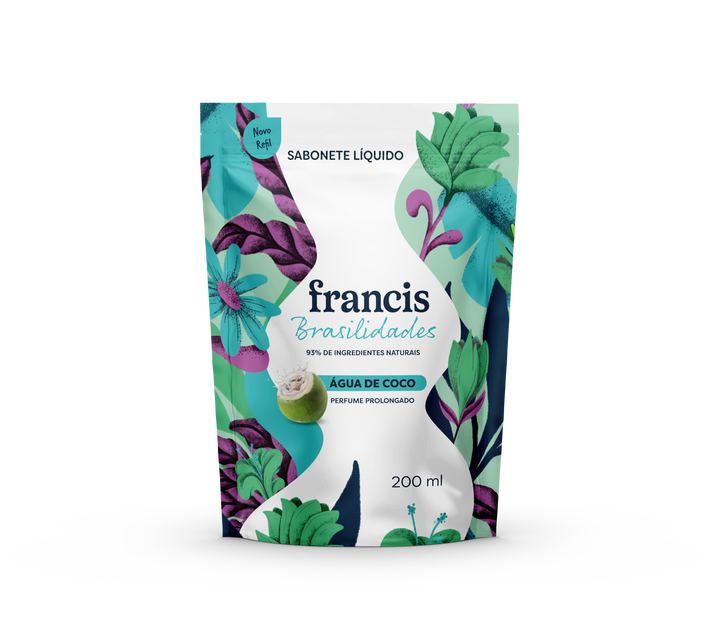 Sabonete Líquido Francis Brasilidades Água de Coco Refil 200ml