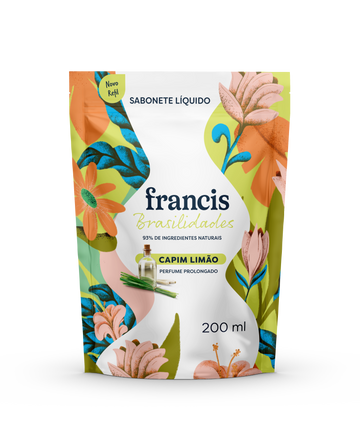 Sabonete Líquido Francis Brasilidades Capim Limão Refil 200ml