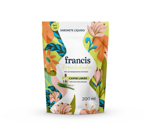 Sabonete Líquido Francis Brasilidades Capim Limão Refil 200ml