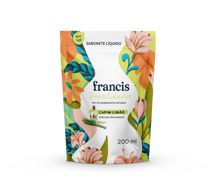 Sabonete Líquido Francis Brasilidades Capim Limão Refil 200ml