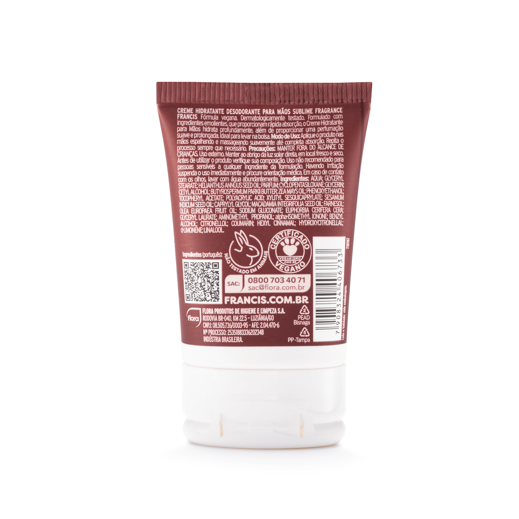 Desodorante Hidratante Creme Para Mãos Francis Sublime Fragrance 30G