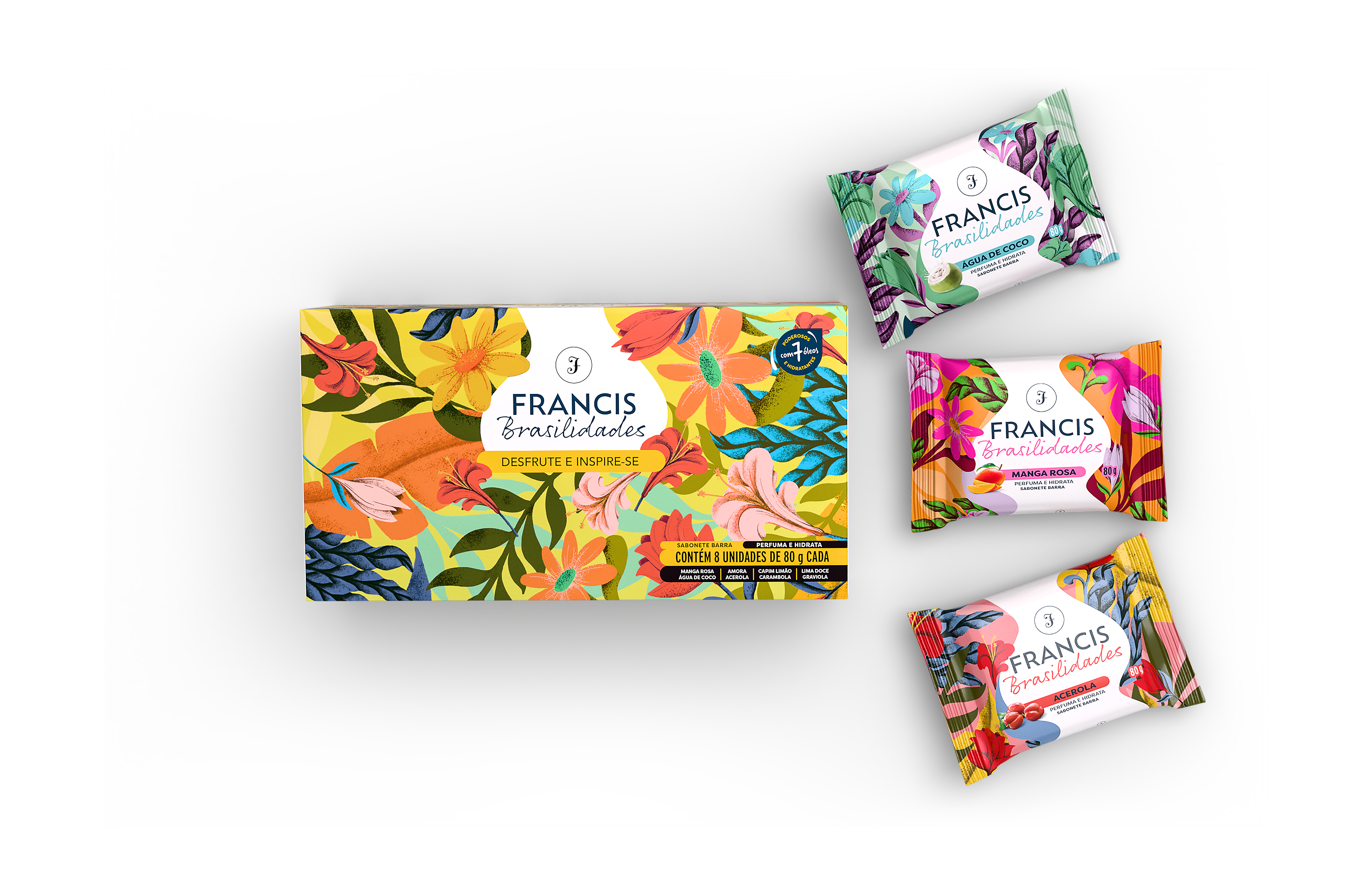 Kit Sabonetes em Barra Francis Brasilidades 80g