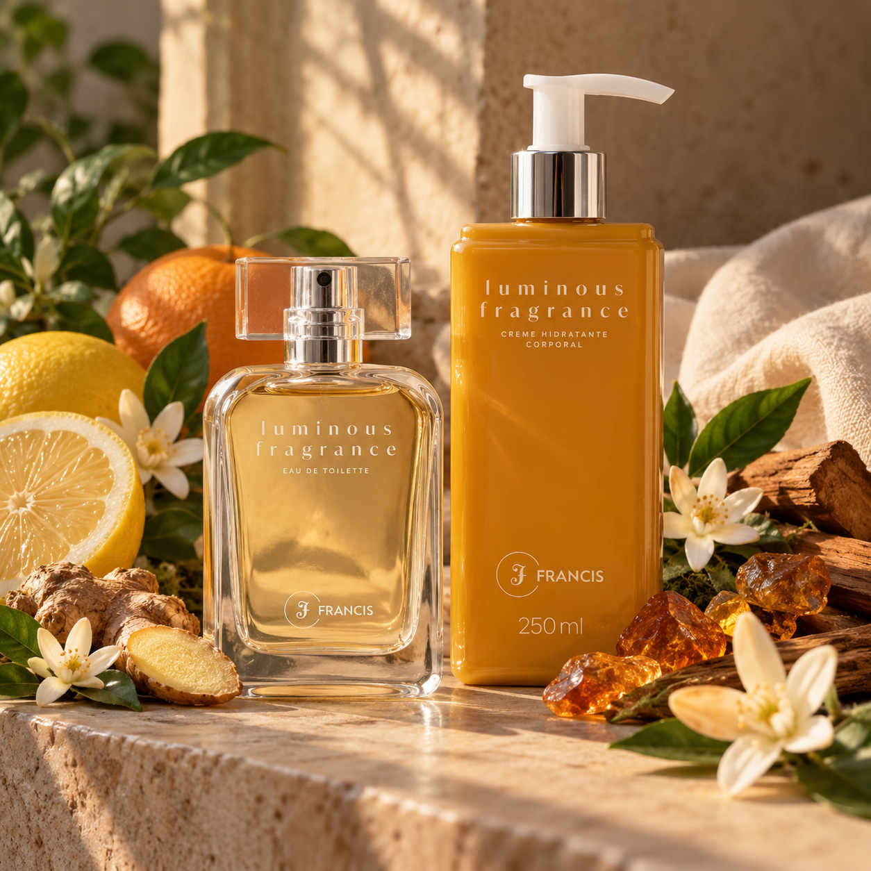 Kit Luminous EDT e Creme Hidratante Corporal Francis