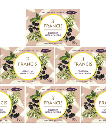 Kit Sabonete em Barra Francis Groselha Negra e Cedro 90g