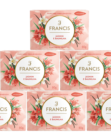 Kit Sabonete em Barra Francis Jasmim e Baunilha 90g