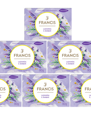 Kit Sabonete em Barra Francis Lavanda e Âmbar 90g