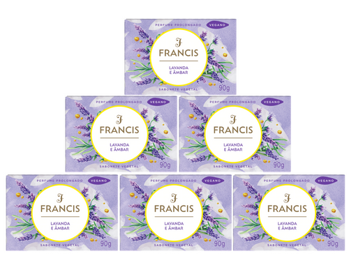 Kit Sabonete em Barra Francis Lavanda e Âmbar 90g