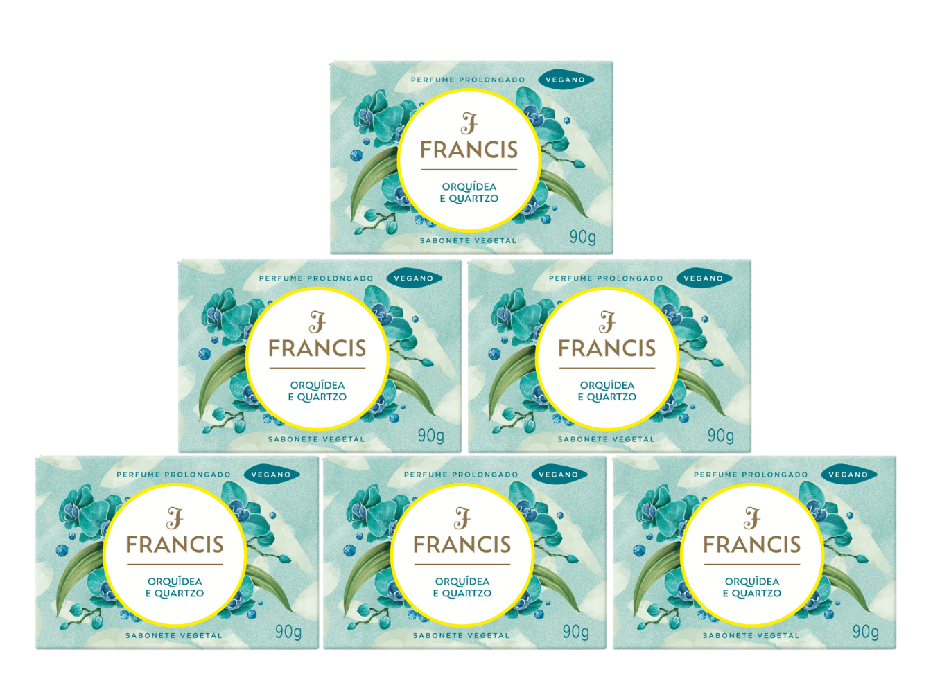 Kit Sabonete em Barra Francis Orquídea e Quartzo 90g