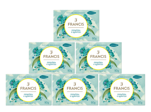 Kit Sabonete em Barra Francis Orquídea e Quartzo 90g