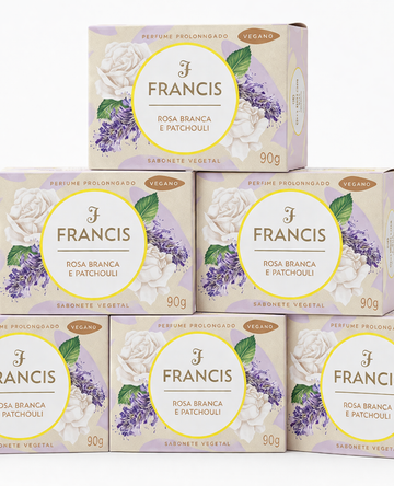 Kit Sabonete em Barra Francis Rosa Branca e Patchouli 90g