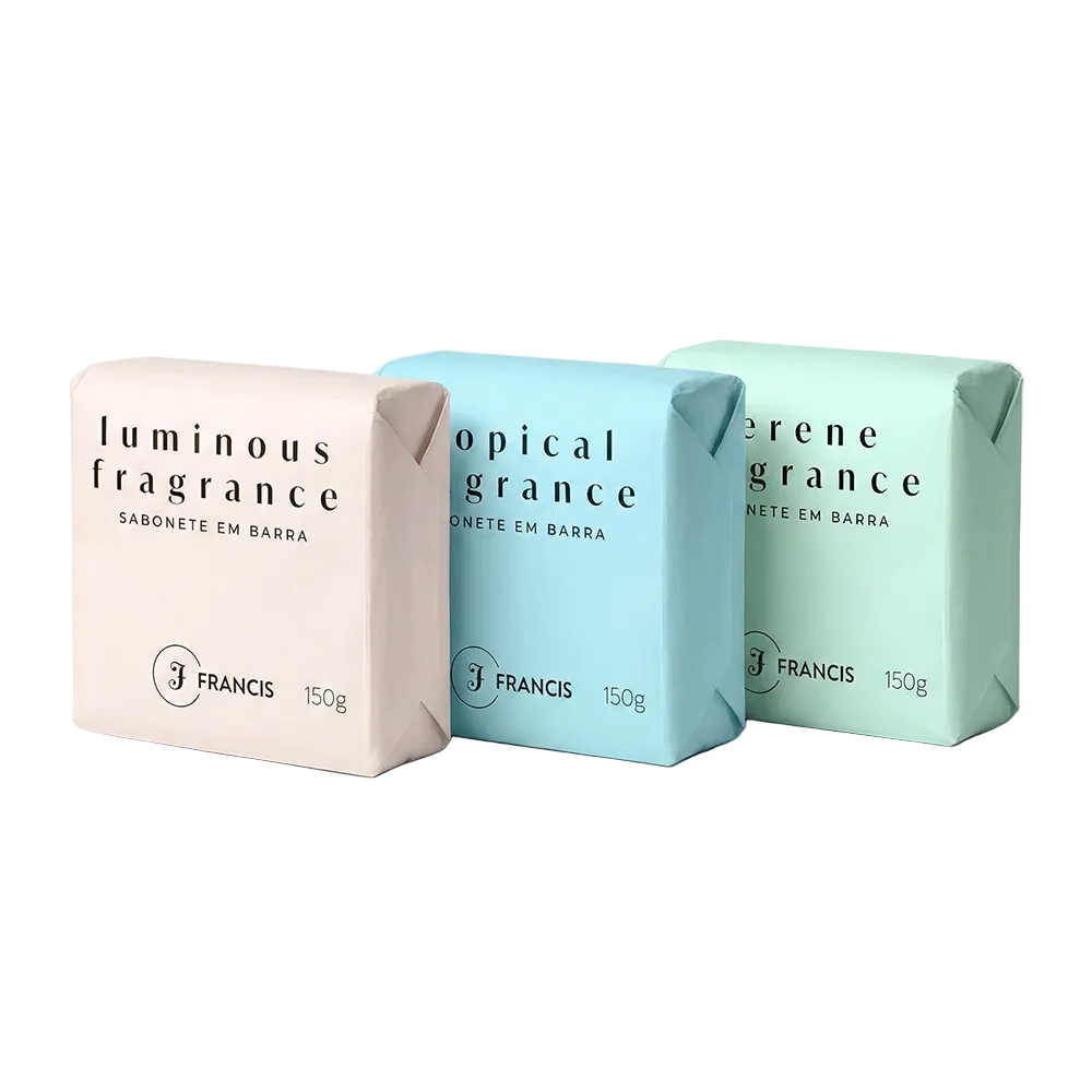 Kit Francis Sabonetes Barra Tropical, Serene & Luminous 150g