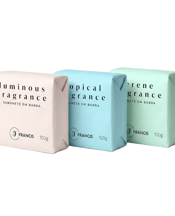 Kit Francis Sabonetes Barra Tropical, Serene & Luminous 150g