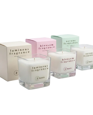 Kit Velas Perfumadas Francis Serene, Luminous & Blossom 90g
