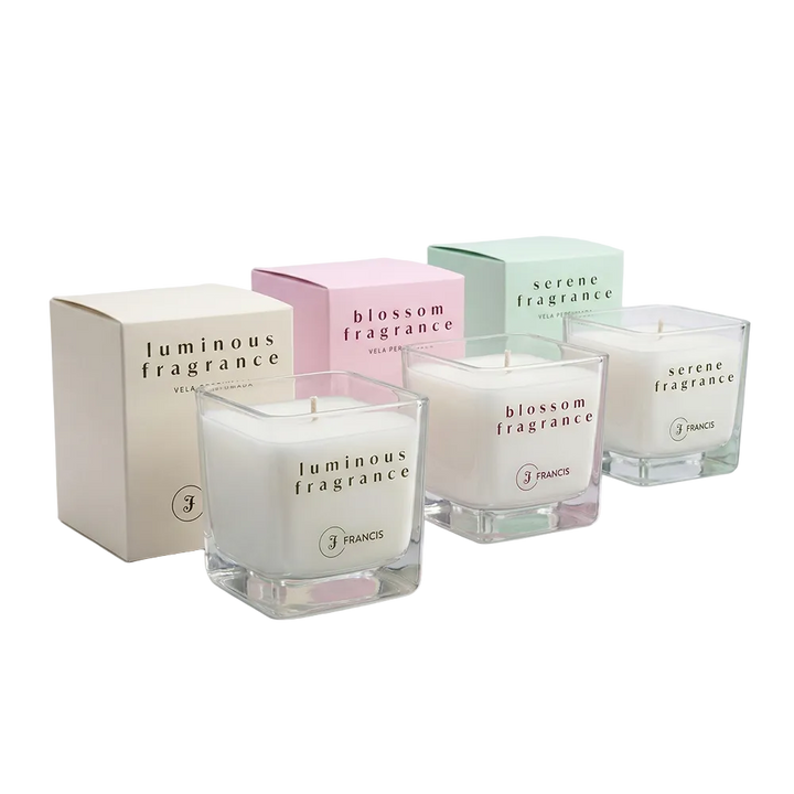 Kit Velas Perfumadas Francis Serene, Luminous & Blossom 90g