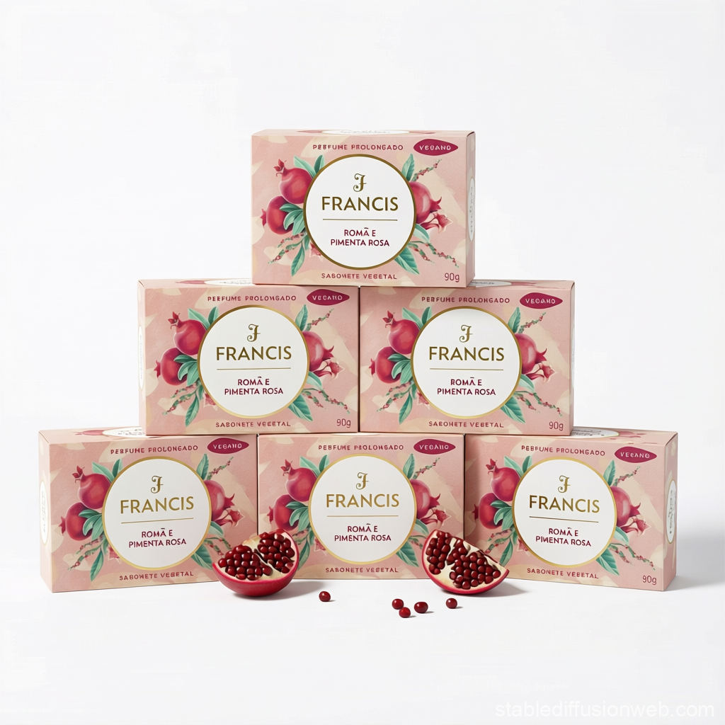 Kit Sabonete em Barra Francis Romã e Pimenta Rosa 90g