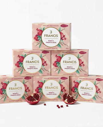 Kit Sabonete em Barra Francis Romã e Pimenta Rosa 90g