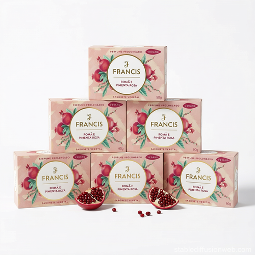 Kit Sabonete em Barra Francis Romã e Pimenta Rosa 90g