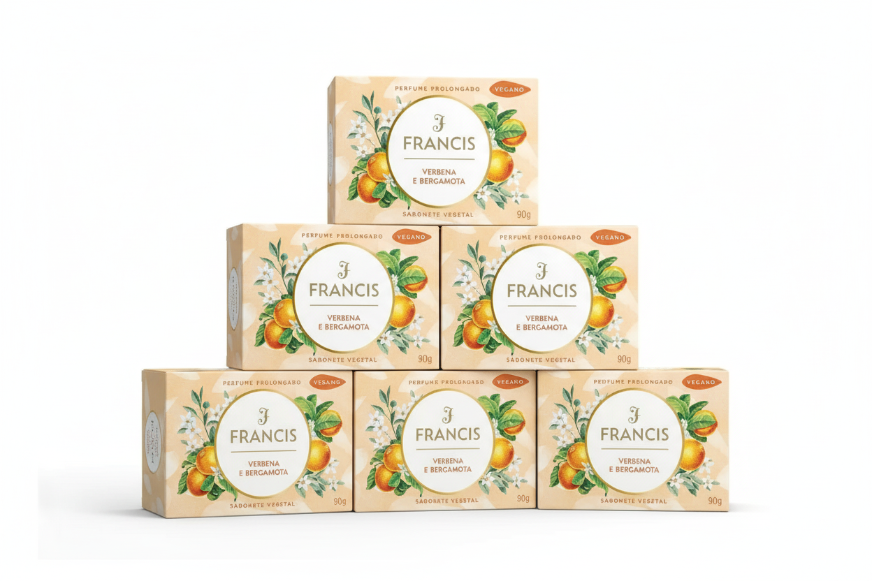 Kit Sabonete em Barra Francis Verbena e Bergamota 90g