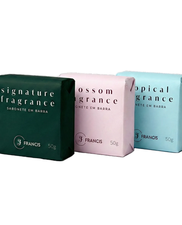 Kit Francis Sabonetes Barra Blossom,Tropical & Signature 50g