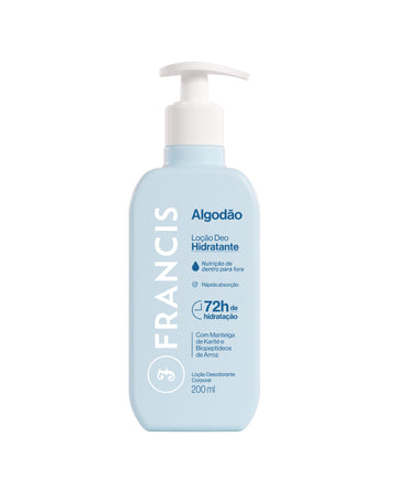 Loção Hidratante  Algodão 200ml  Francis