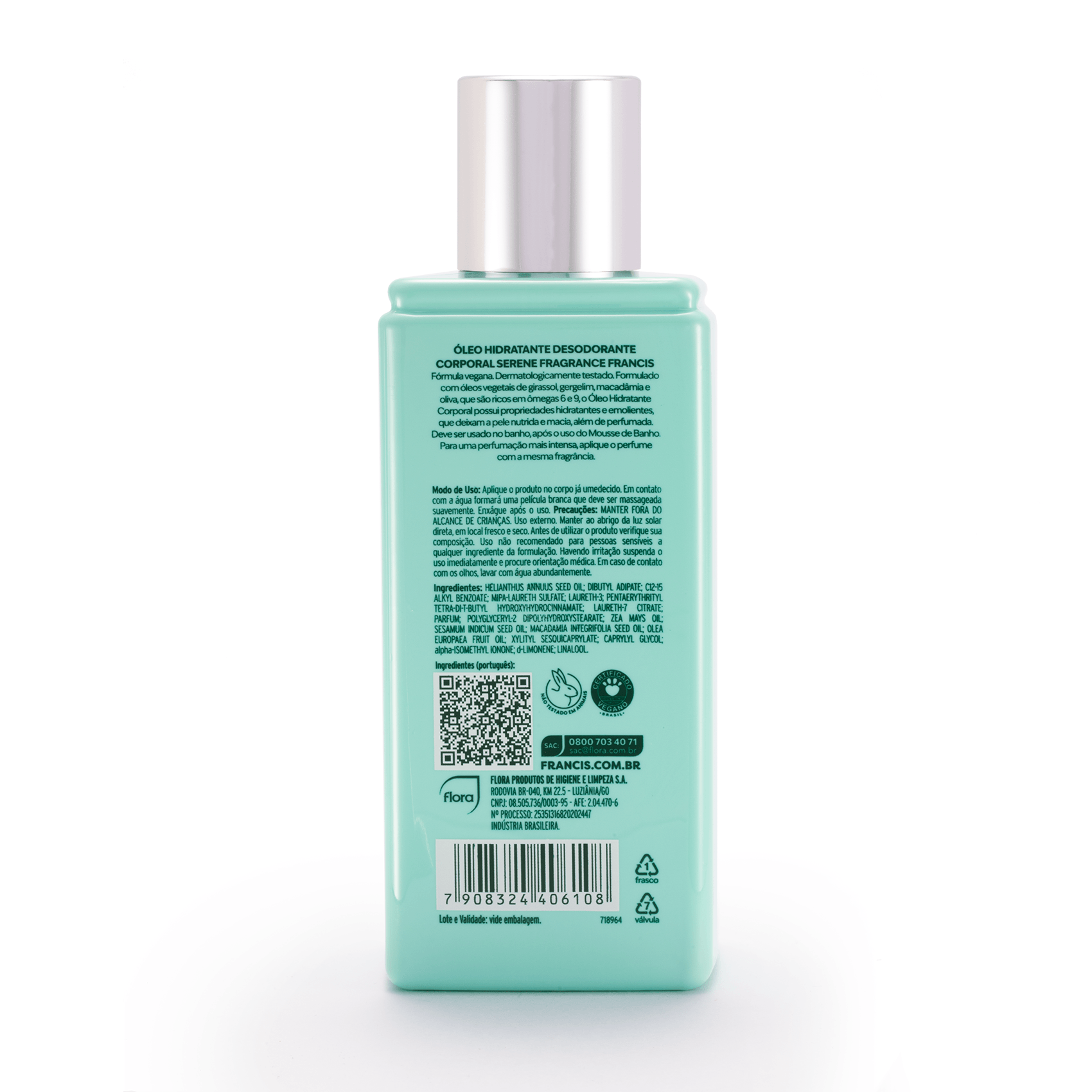 Óleo Hidratante Desodorante Corporal Francis Serene Fragrance 250 Ml