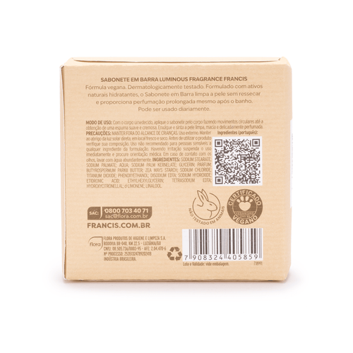 Sabonete Em Barra Francis Luminous Fragrance 150 G