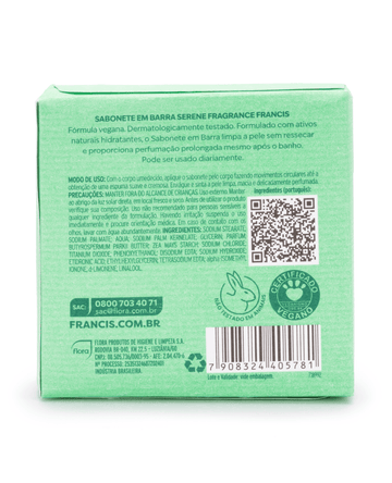 Sabonete Em Barra Francis Serene Fragrance 150g