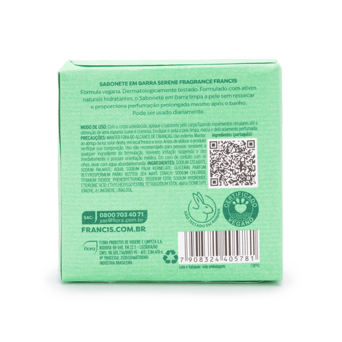 Sabonete Em Barra Francis Serene Fragrance 150 G