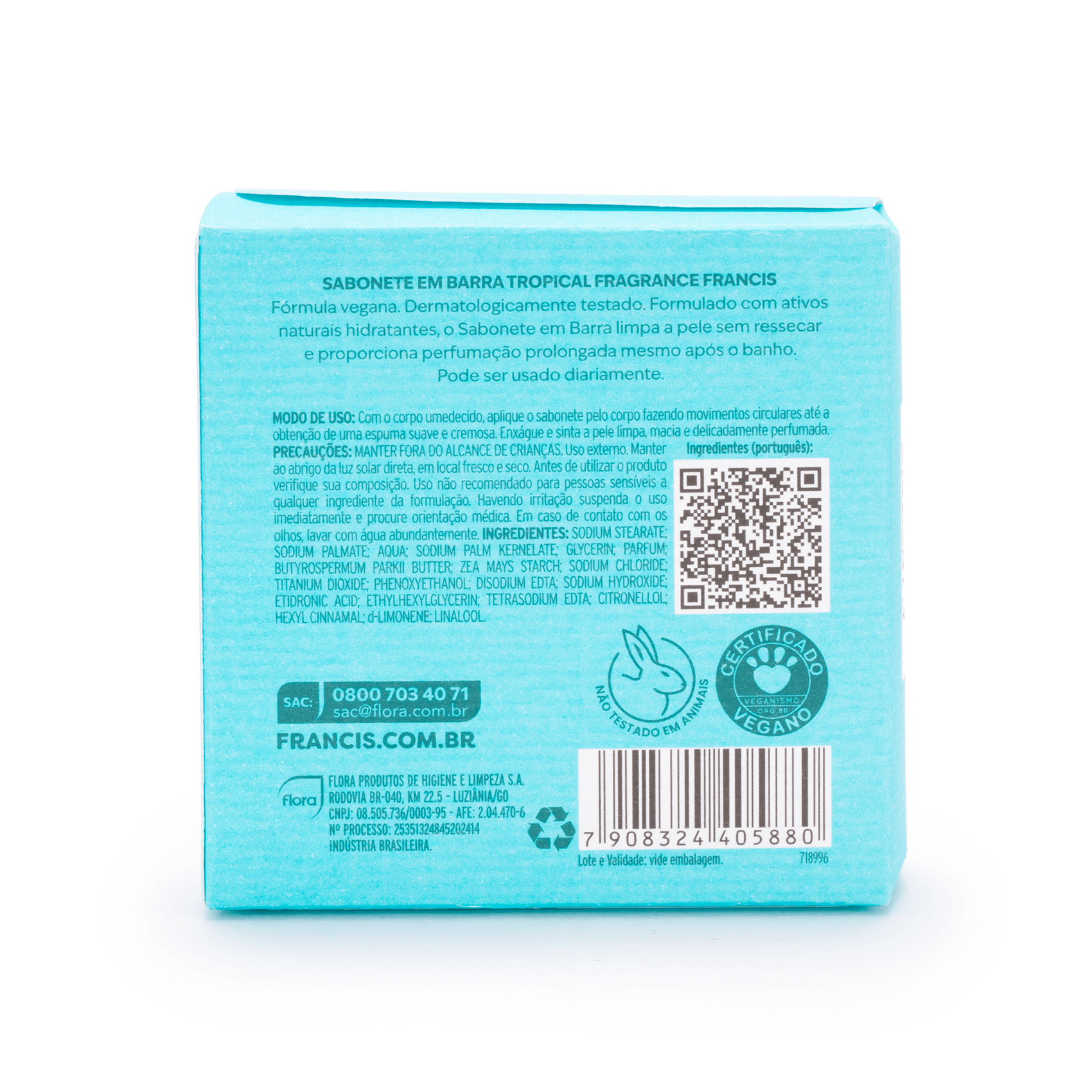 Sabonete Em Barra Francis Tropical Fragrance 150g