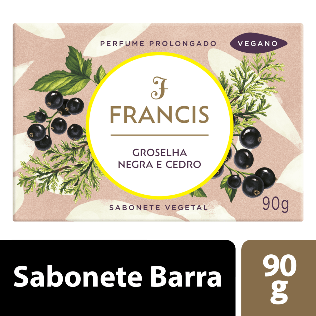 Sabonete Francis Groselha Negra & Cedro 90g
