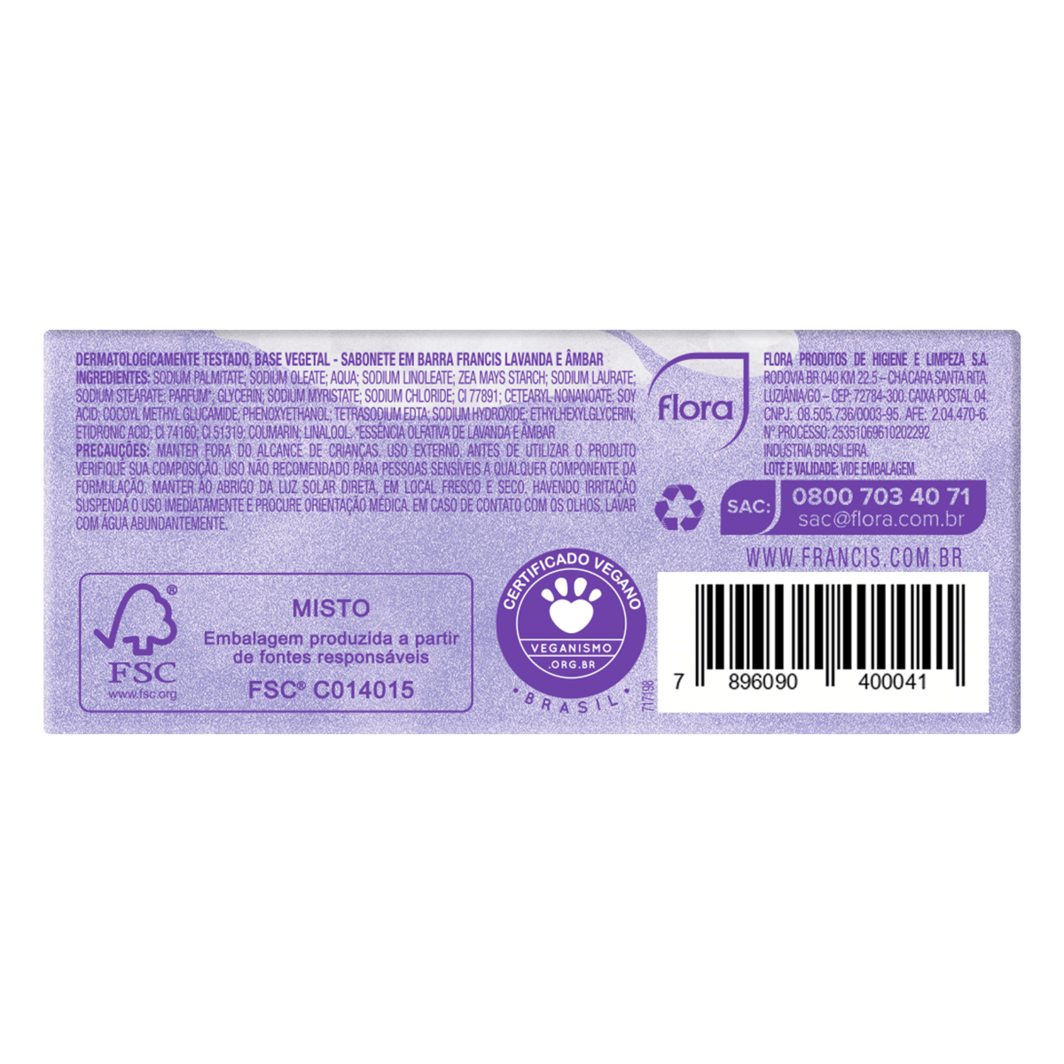 Sabonete Francis Lavanda & Âmbar 90g
