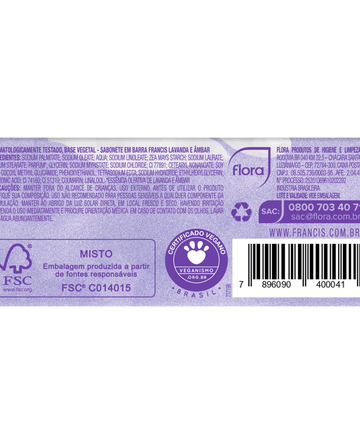 Sabonete Francis Lavanda & Âmbar 90g