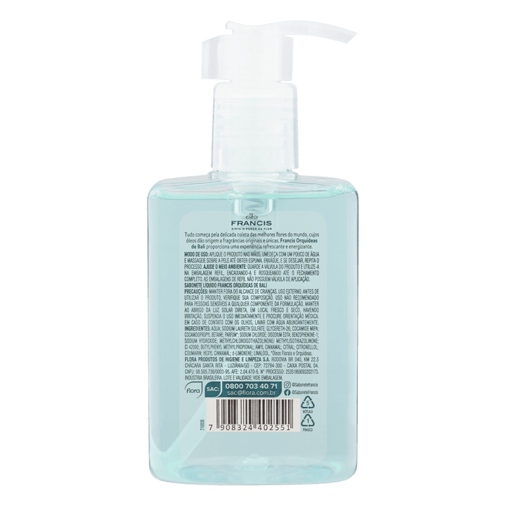 Sabonete Líquido Francis Orquídeas de Bali Pump 250ml