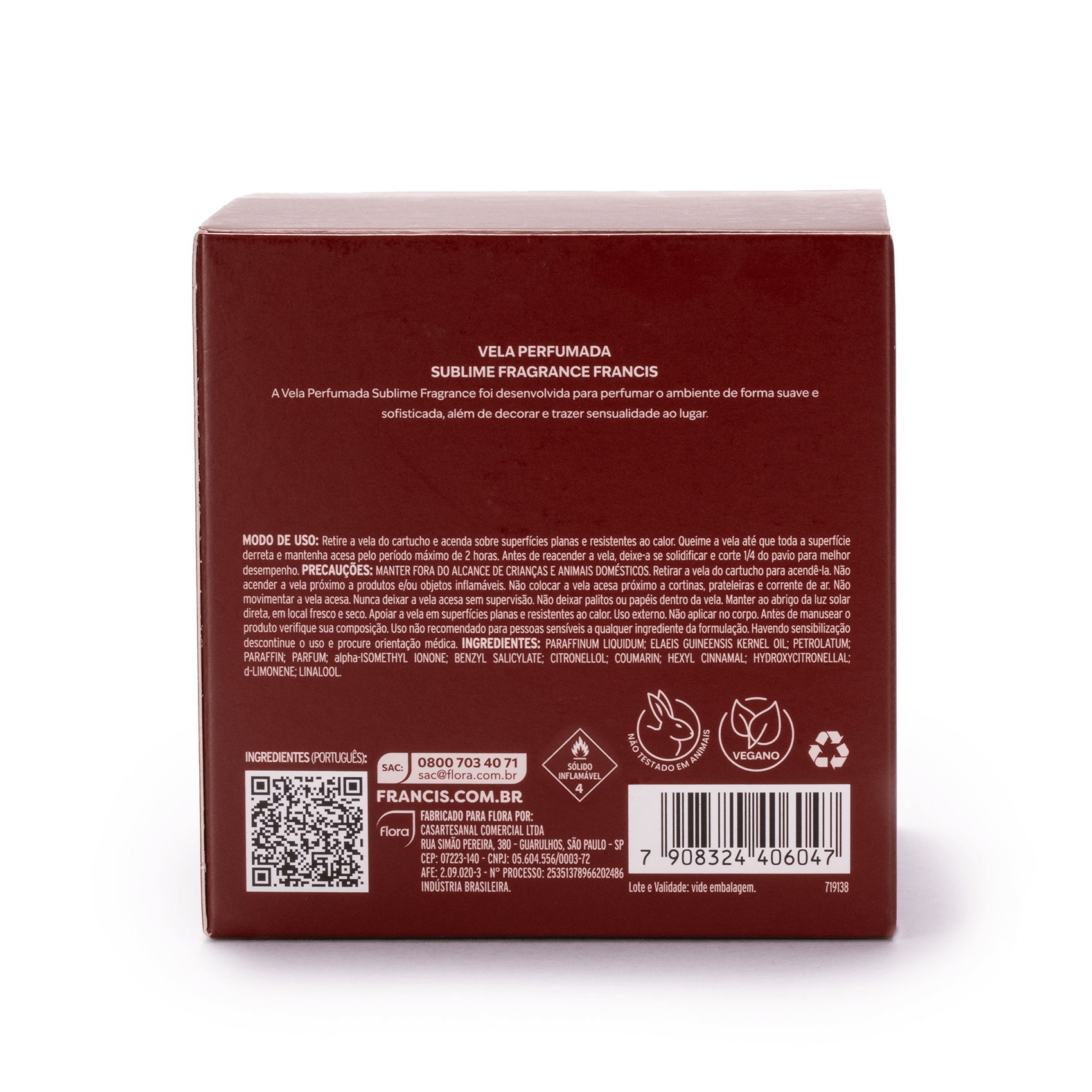 Vela Perfumada Francis Sublime Fragrance G