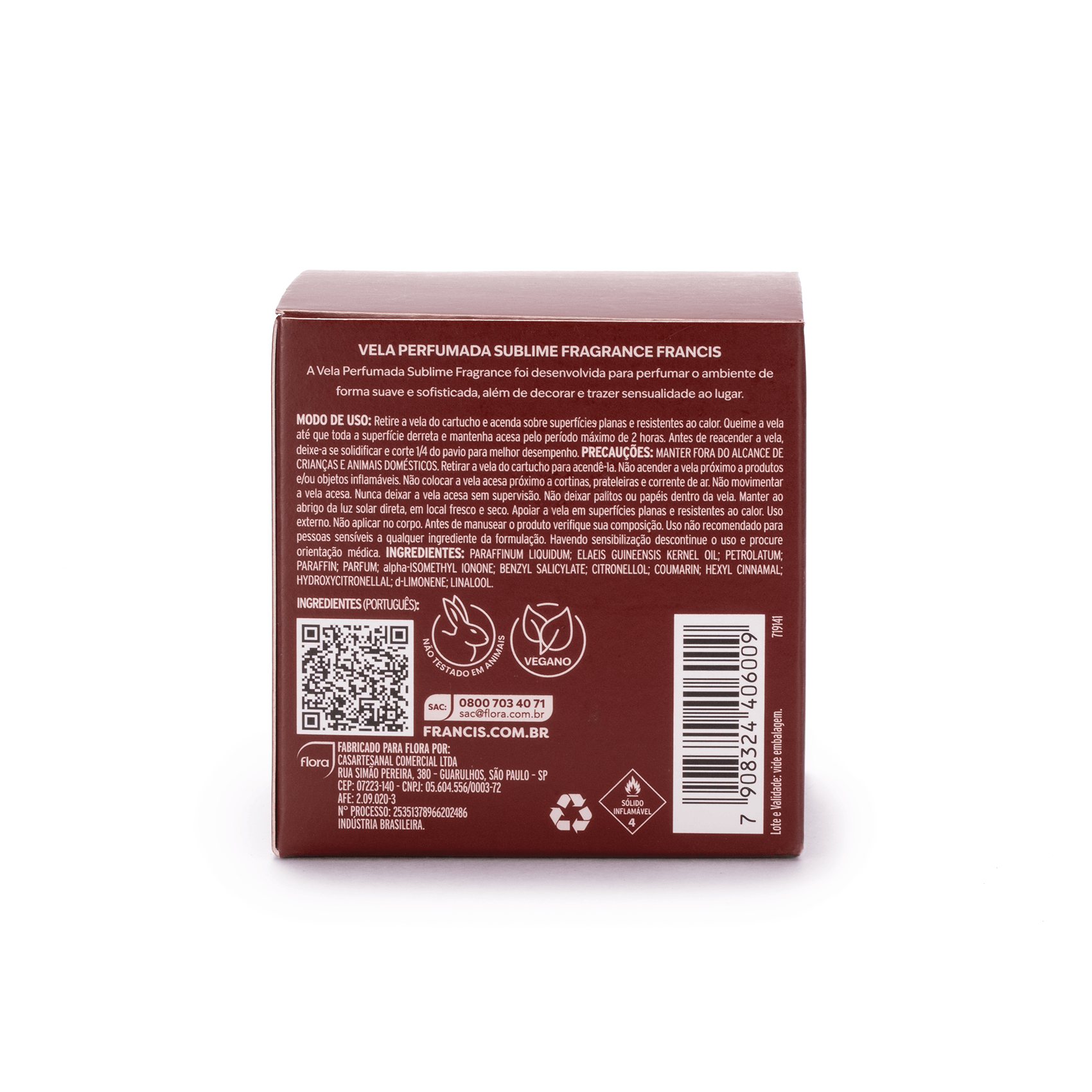 Vela Perfumada Francis Sublime Fragrance P