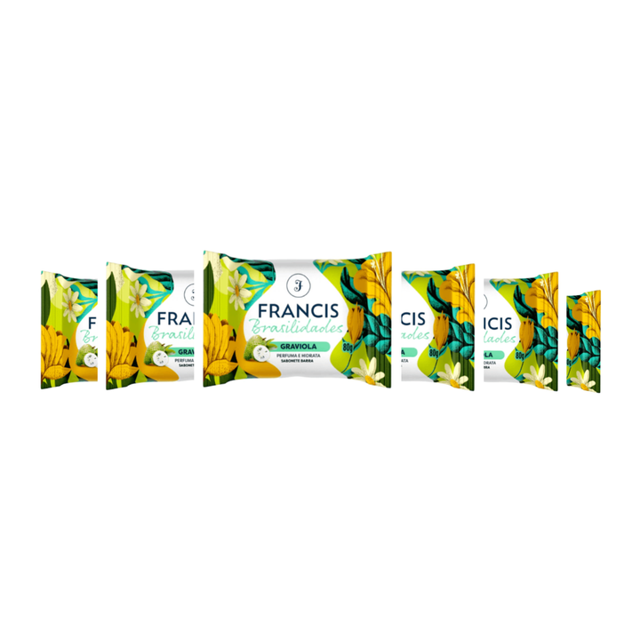 Kit Sabonete em barra Francis Brasilidades Graviola 80g